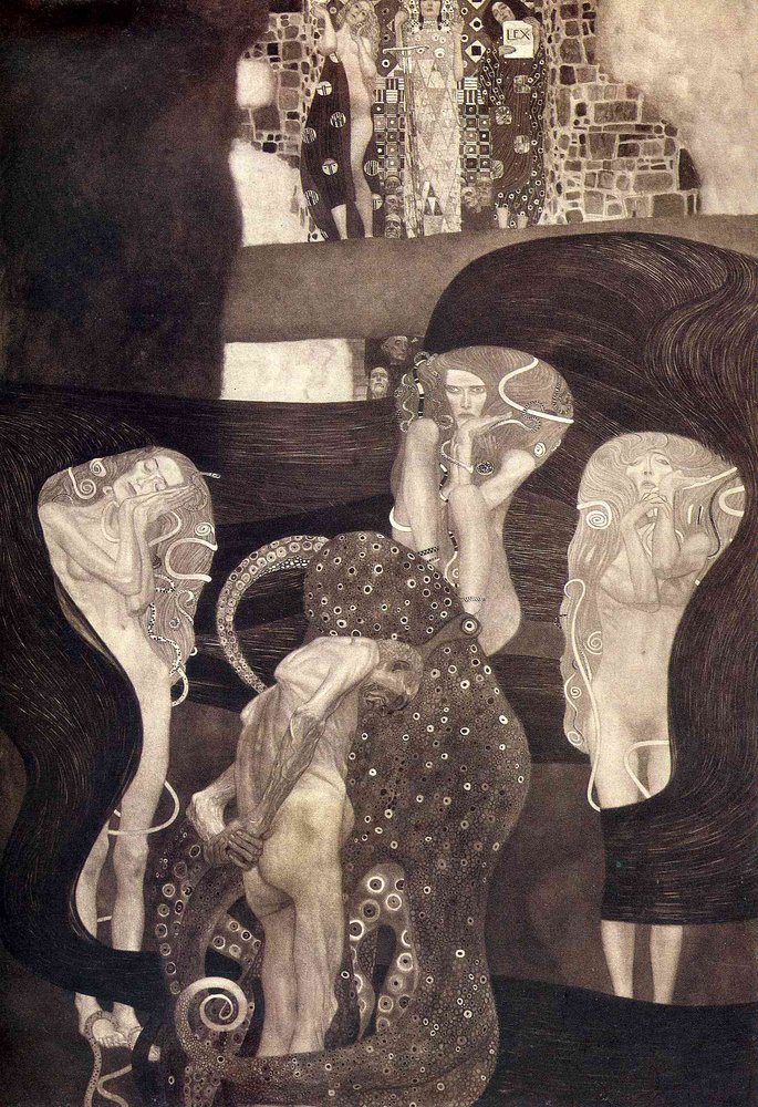 Jurisprudence Final State 1907 by Gustav Klimt