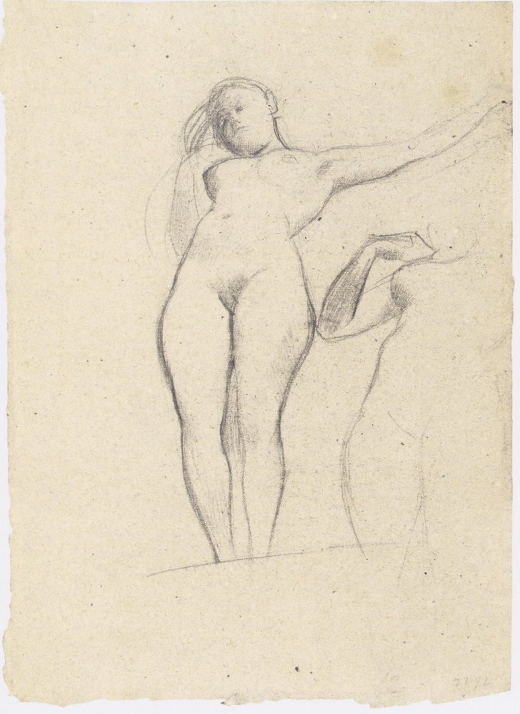 Two Studies of a Standing Nude to the Left by Gustav Klimt