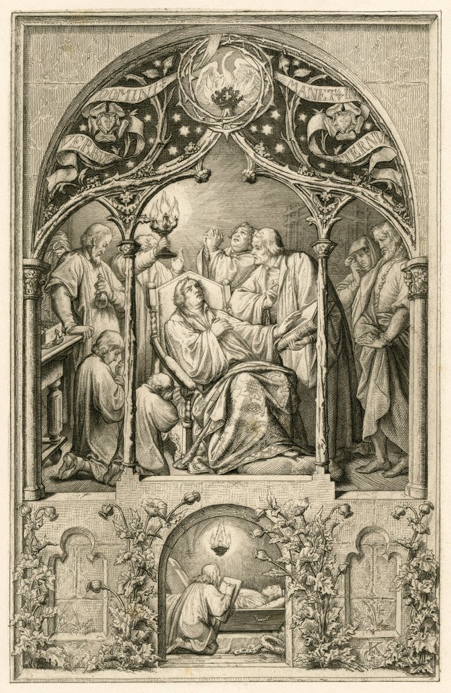 The Death of Martin Luther by Gustav Ferdinand Leopold Konig