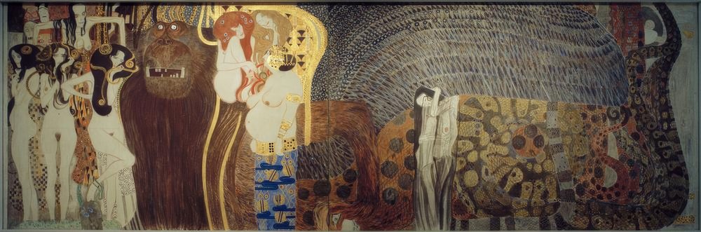 Beethoven Frieze - The Hostile Forces by Gustav Klimt
