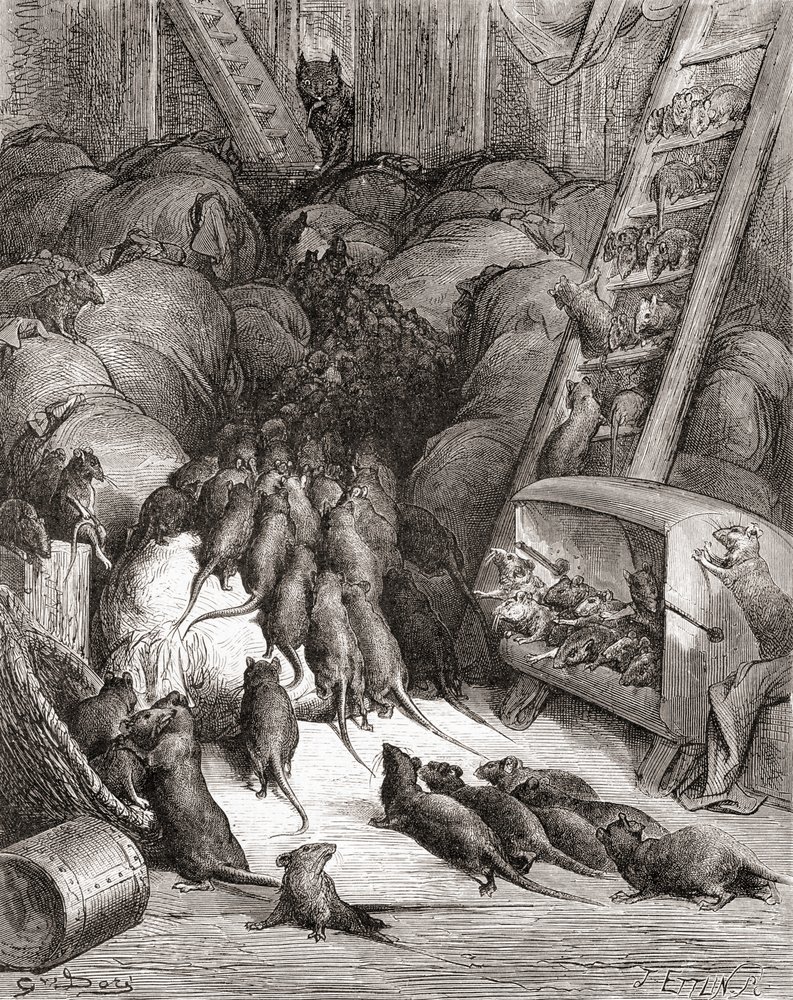 The League of the Rats, from a late 19th century edition of Fables de ...