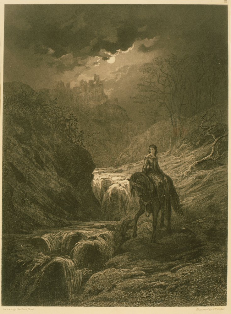 The Moonlight Ride by Gustave Dore: Buy fine art print