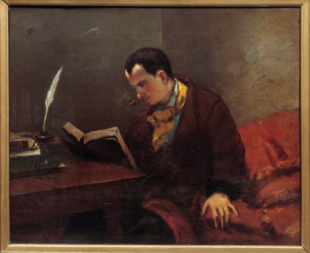 Portrait of the Poet Charles Baudelaire (1821-1867). Painting by Gustave Courbet (1819-1877), 1847, Musée Fabre, Montpellier. by Gustave Courbet