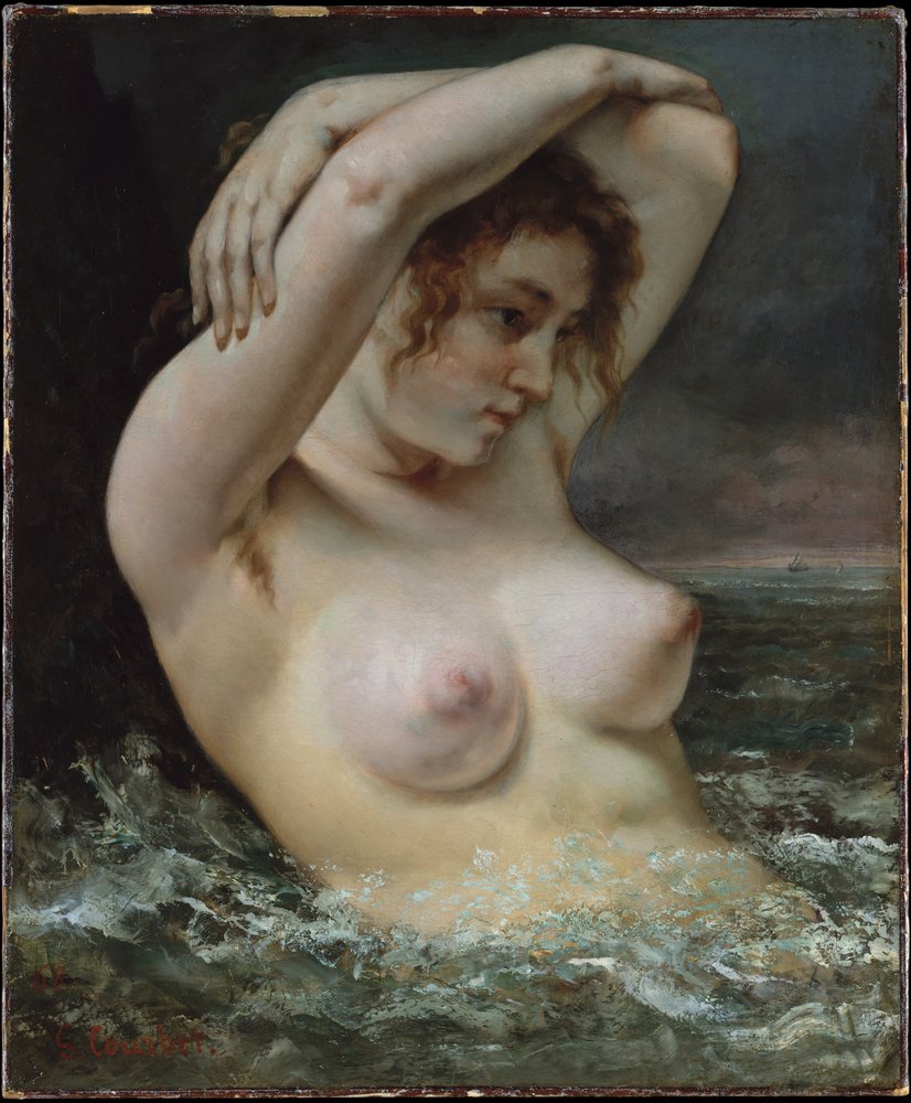 The Woman in the Waves by Gustave Courbet