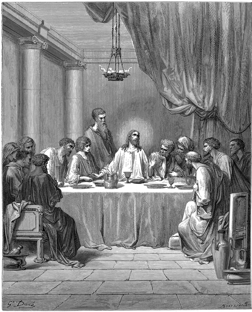 Jesus and His Disciples at the Last Supper by Gustave Dore