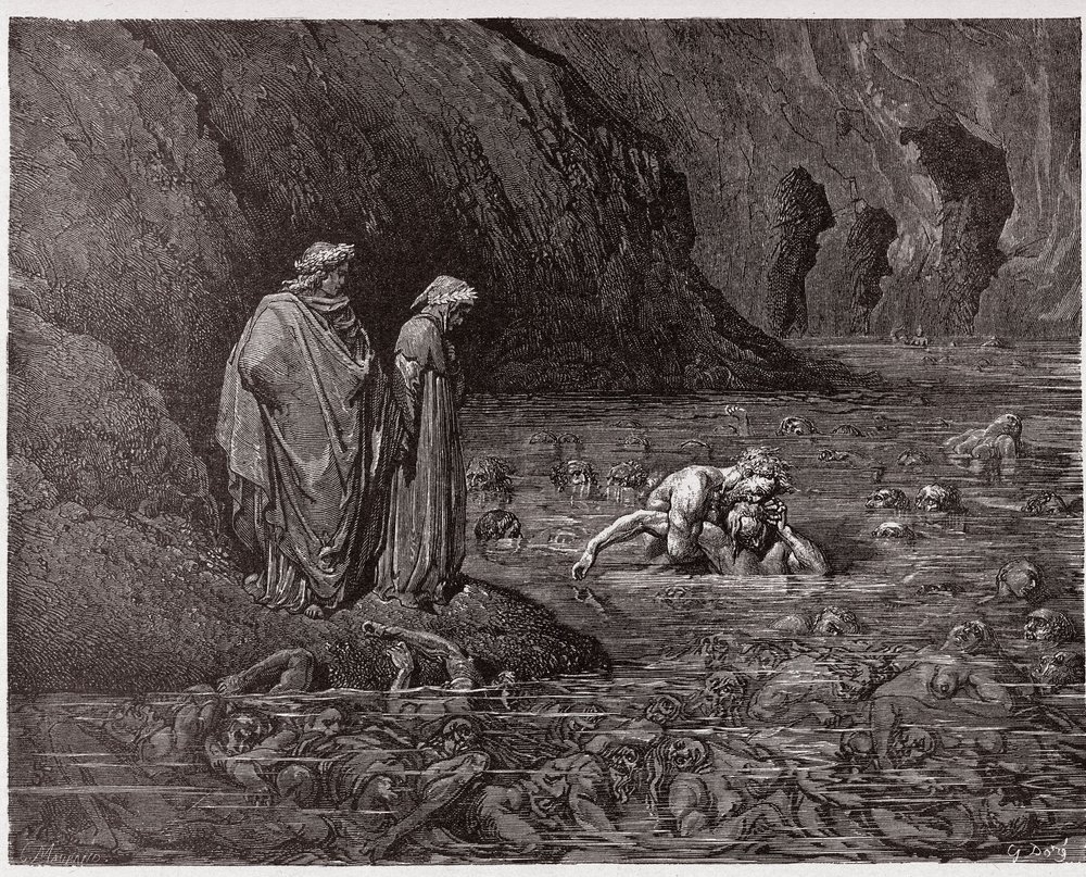 The Divine Comedy, Inferno, Canto 32: Ugolino gnaws upon the head