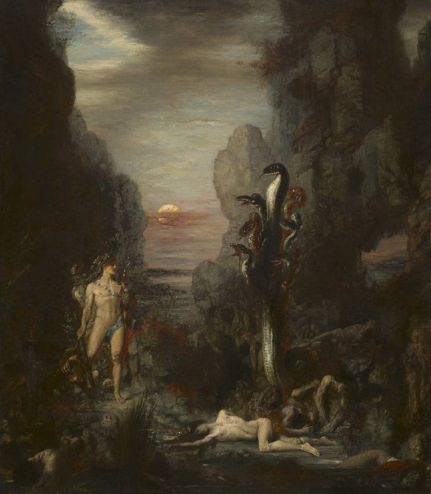 Hercules and the Lernaean Hydra, 1875-76 by Gustave Moreau