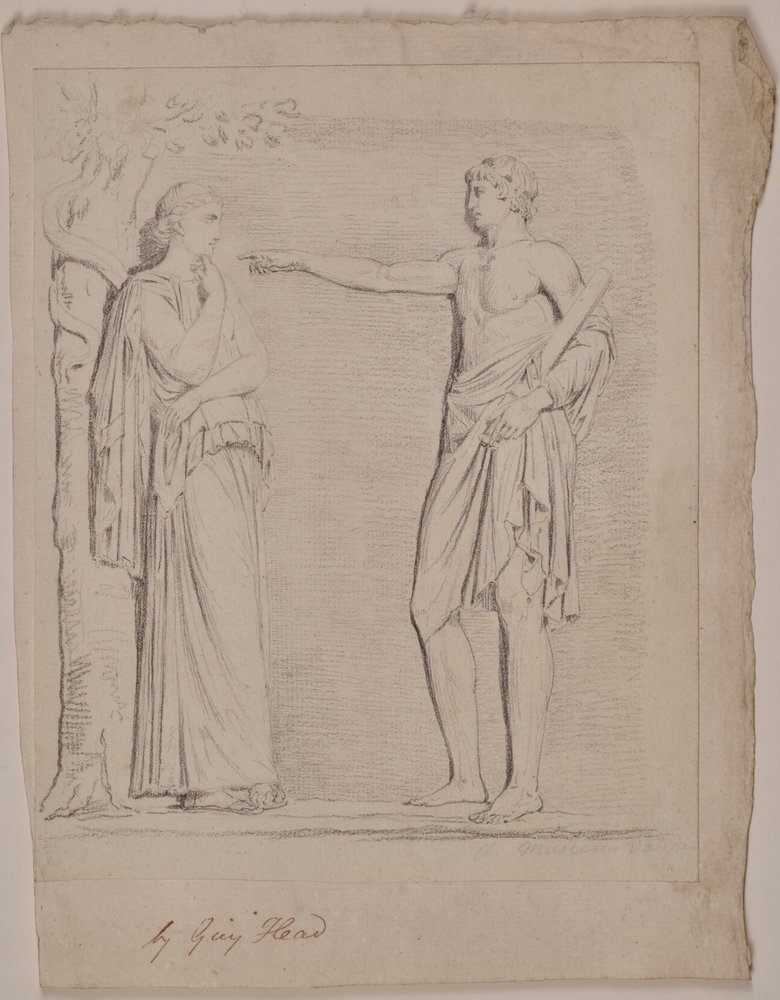 Full Length Classically Draped Female Standing by a Tree, Being Scaled ...