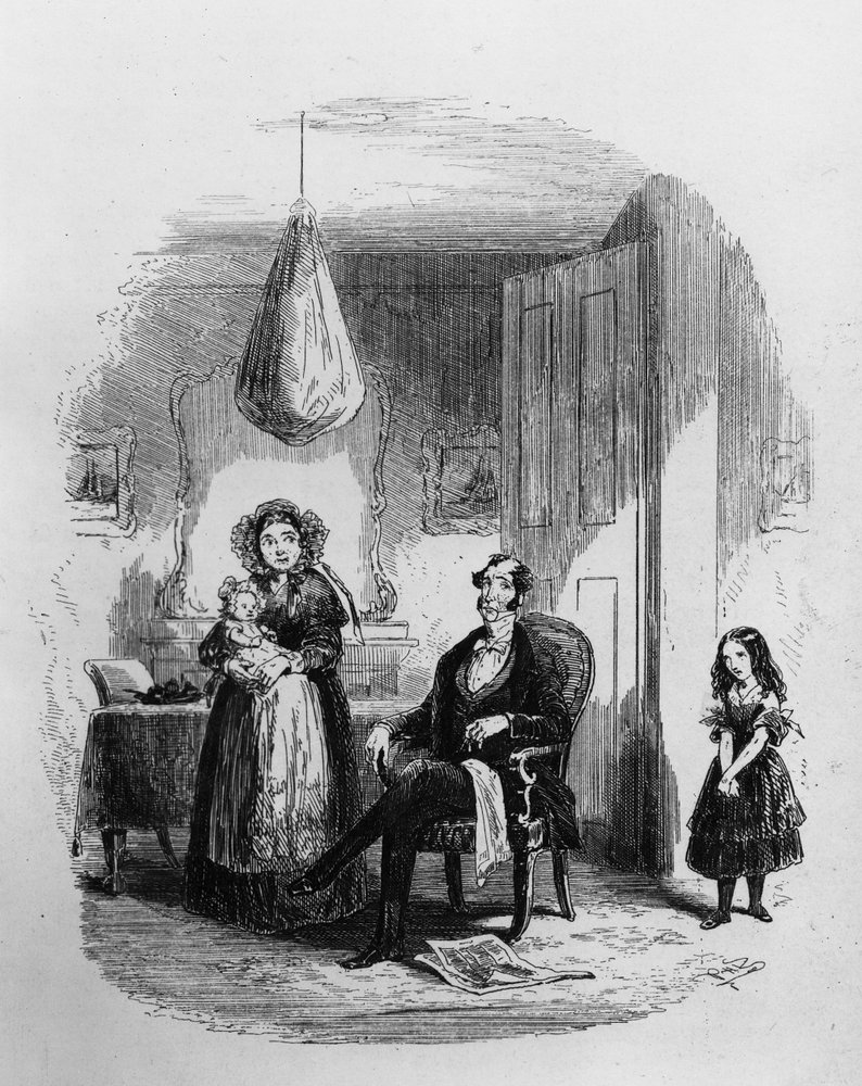 The Dombey Family, Illustration from 'Dombey and Son' by Charles