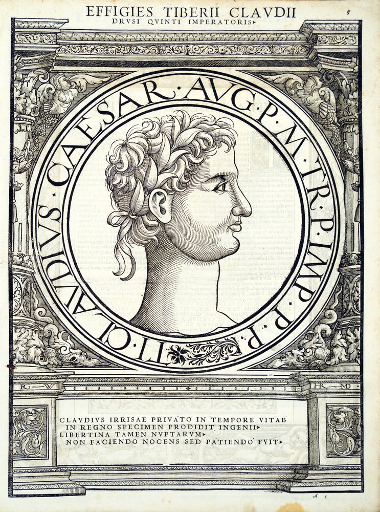Claudius Caesar, illustration from Imperatorum romanorum omnium ...