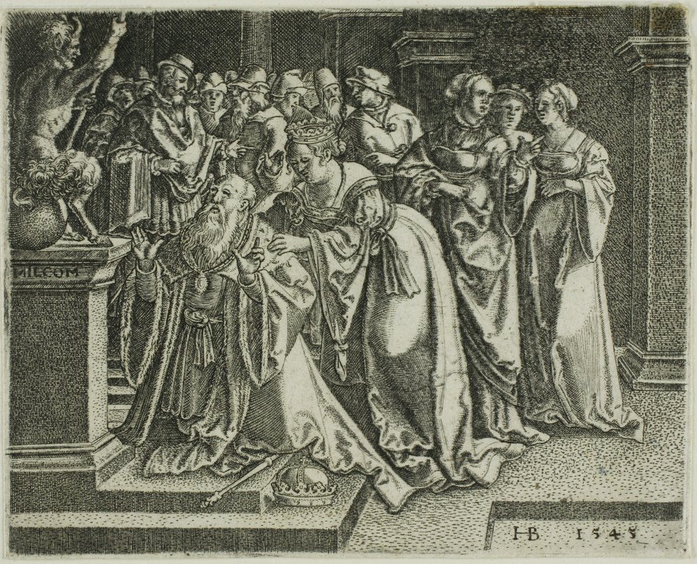 Solomon Adoring the Idols by Hans Brosamer: Fine art print