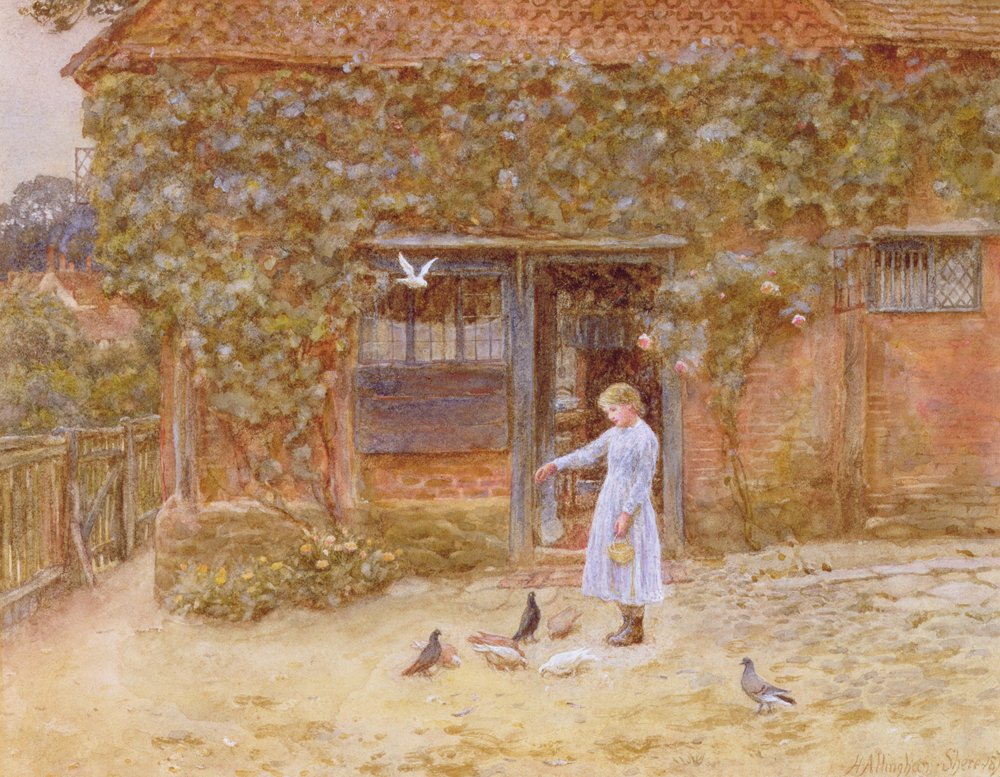 A cottage at Shere, c. 1875 by Helen Allingham