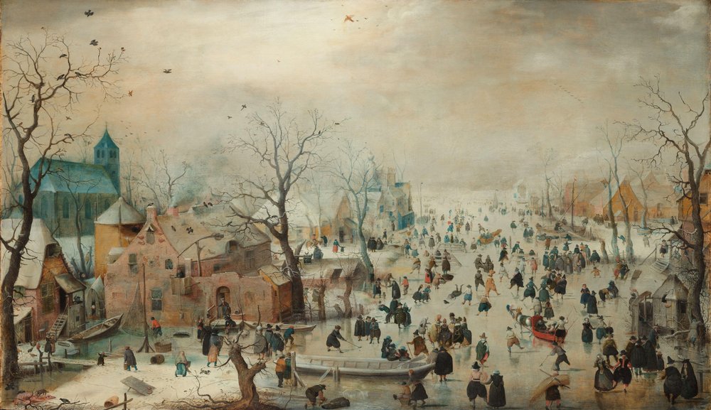 Winter Landscape with Skaters by Hendrick Avercamp