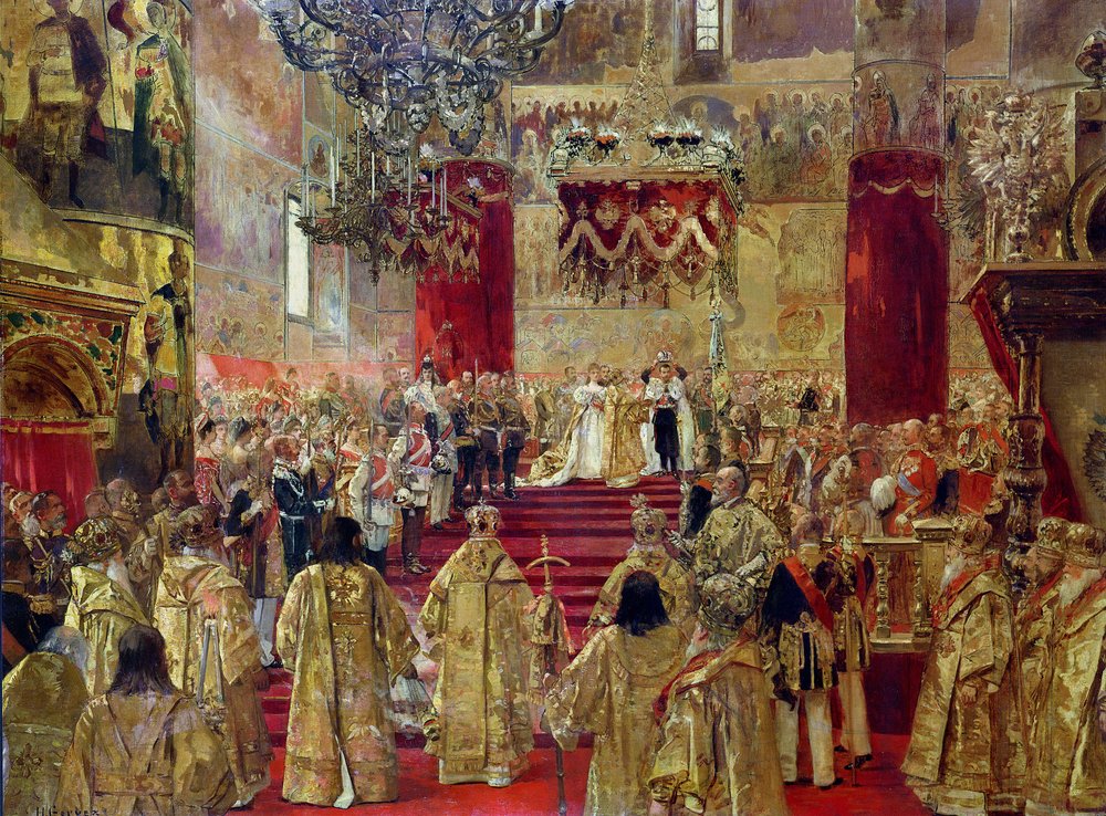 Study for the Coronation of Tsar Nicholas II and Tsarina Alexandra at ...