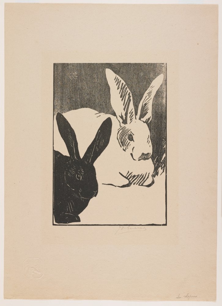 Rabbits by Henri-Charles Guérard