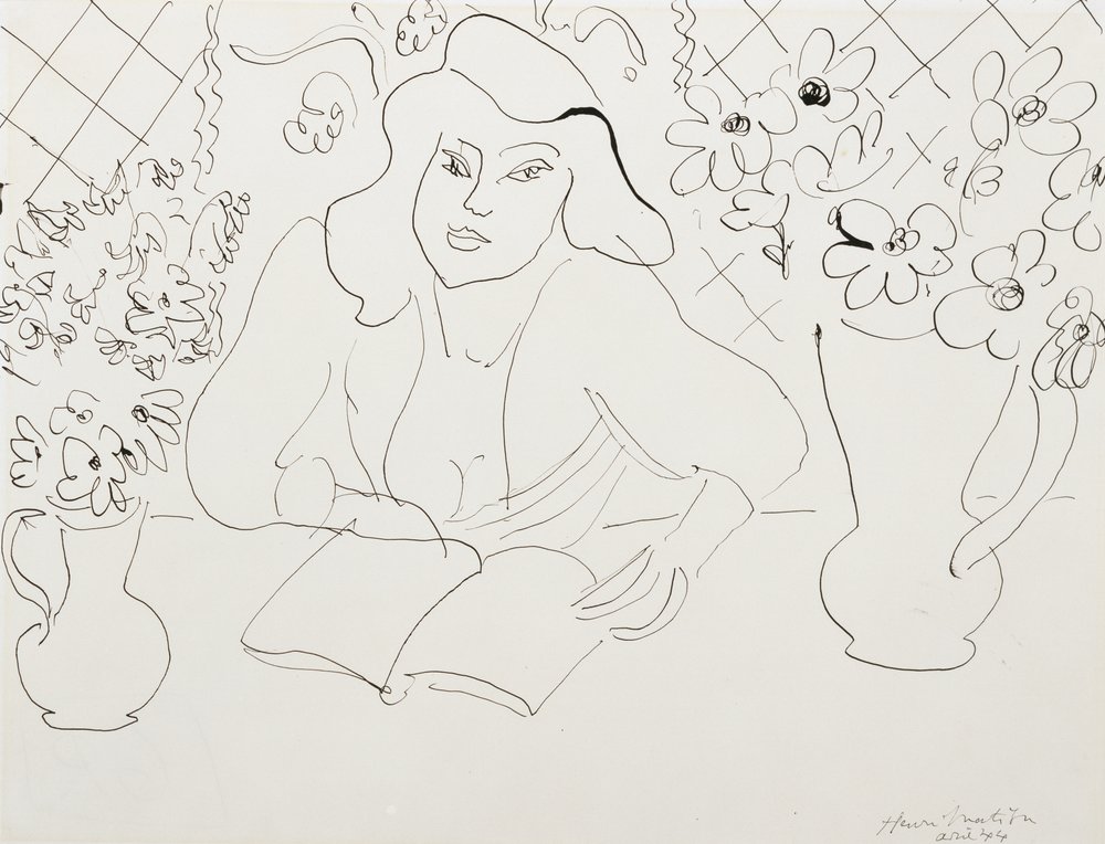 Model with a Book by Henri Matisse: Buy fine art print