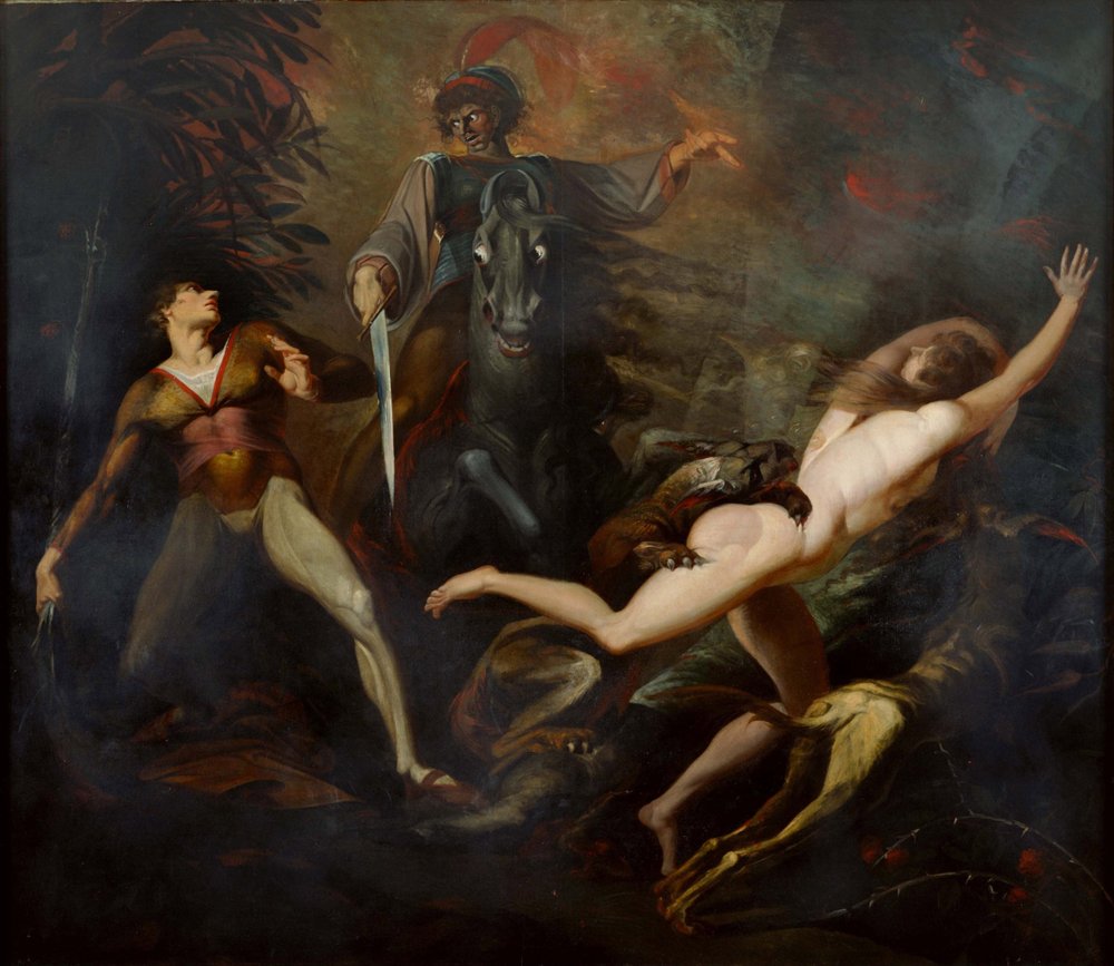 Theodore Encounters the Specter of His Ancestor Guido Cavalcanti (Illustration of the poem 