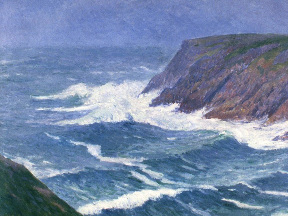 Henri Moret、ILE DE GROIX、海外版超希少レゾネ、新品額付 Île de Groix, coastal landscape, entrance to Saint Nicolas port, 1908