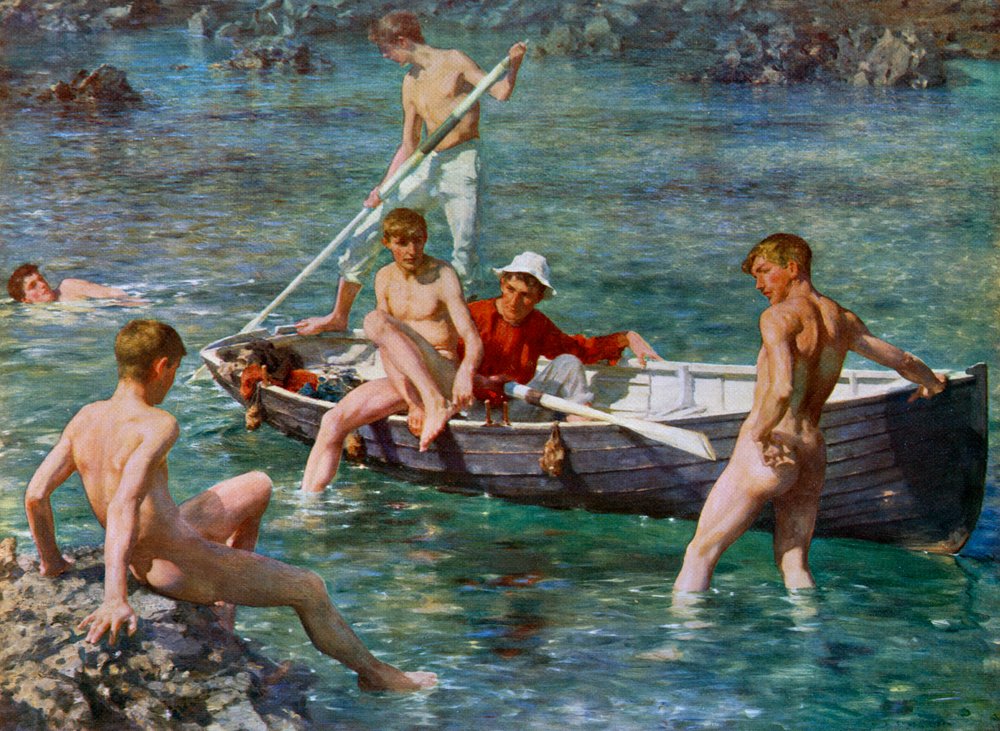 Ruby, Gold and Malachite, 1902, 1912 by Henry Scott Tuke