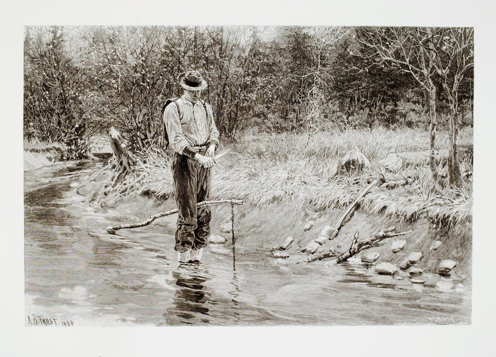 Setting a Beaver Trap by Henry Wolf