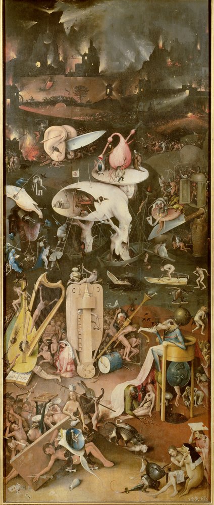 Hell (right panel of The Garden of Earthly Delights) by Hieronymus Bosch