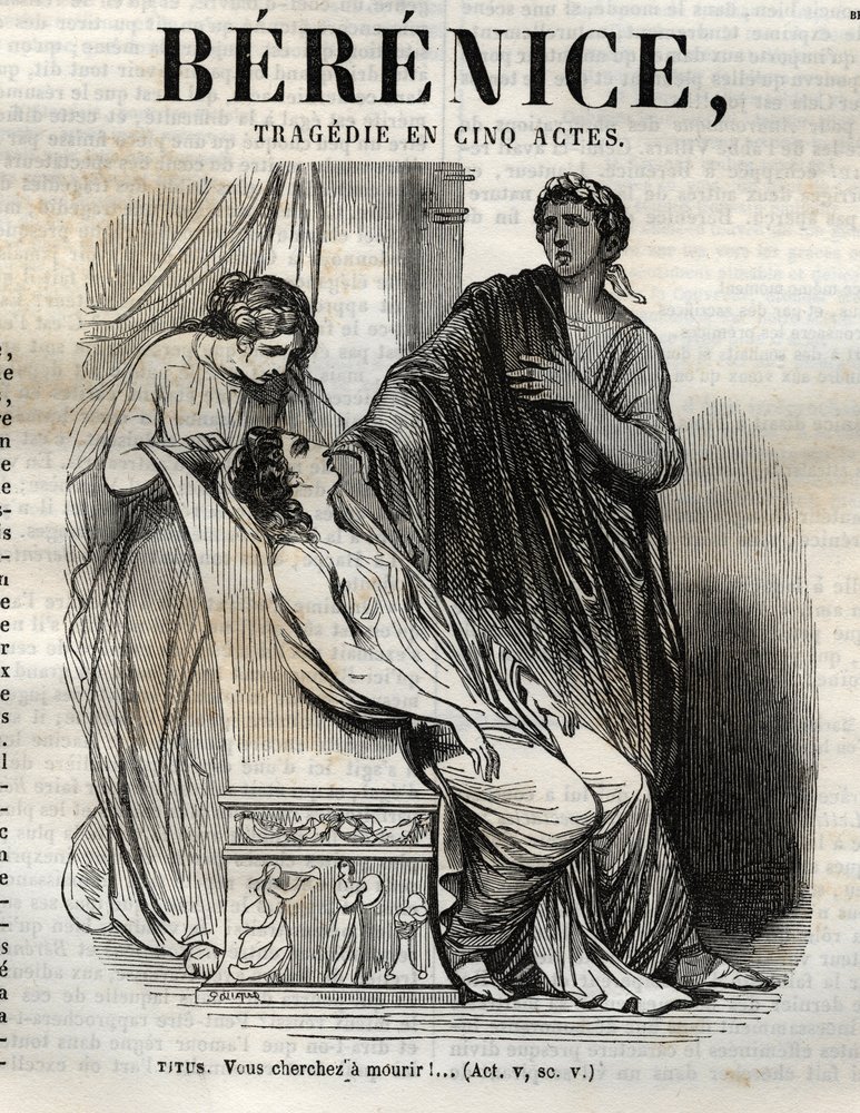 Berenice tragedy in five acts - engraving in 'Oeuvres de Jean Racine ...