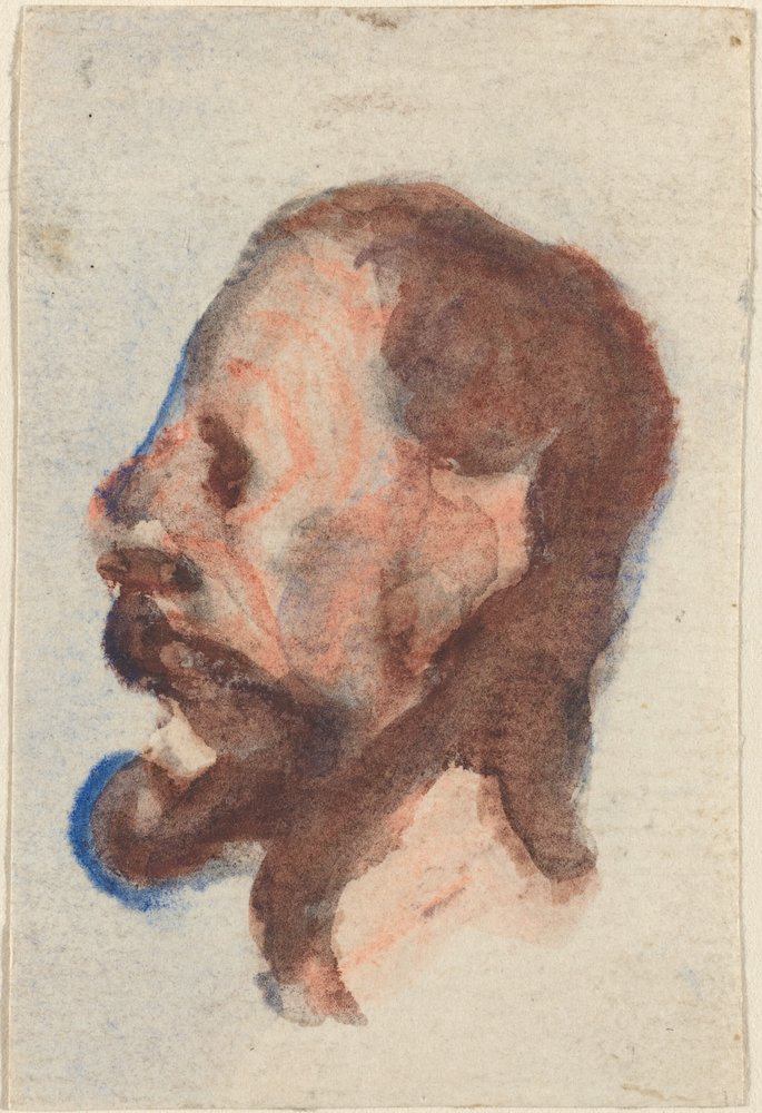Head of a Man by Honoré Daumier