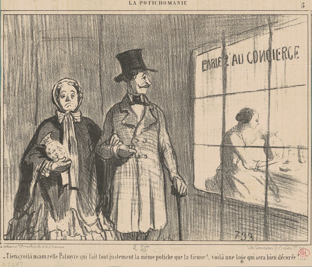 Look, there's Miss Palmyre who does ... by Honoré Daumier