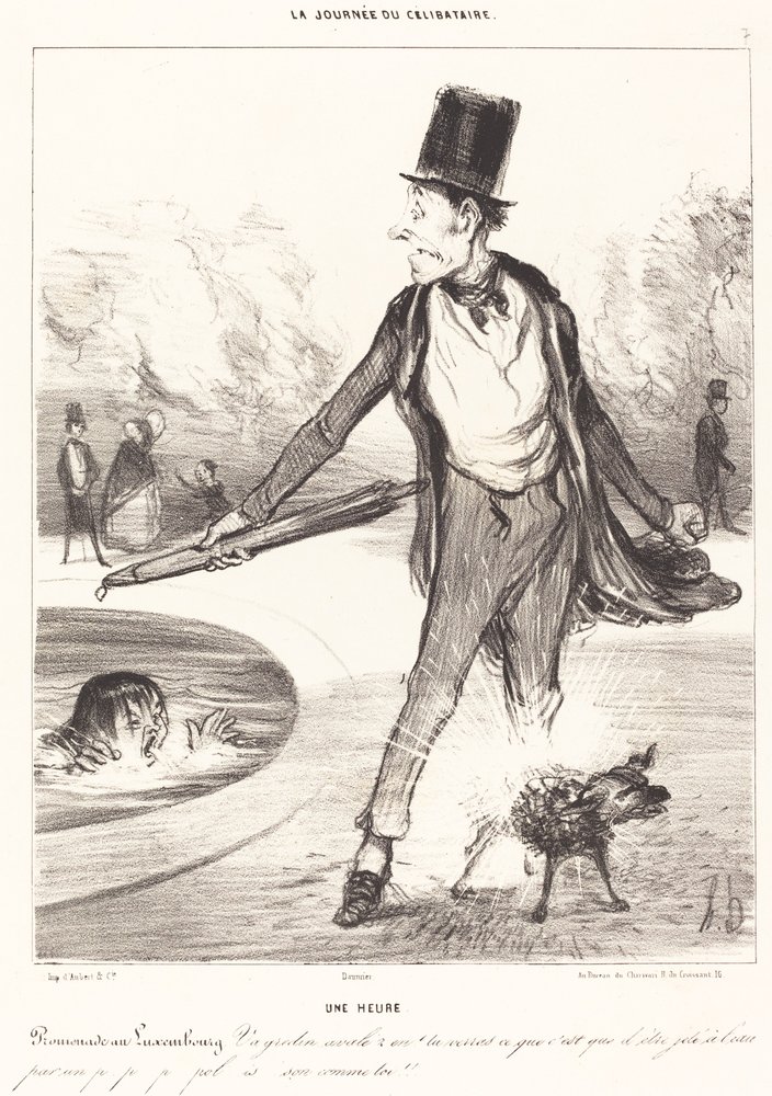 One Hour by Honoré Daumier