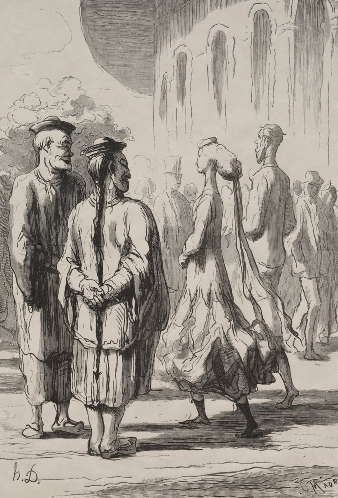 Who Are the Real Chinese? by Honoré Daumier