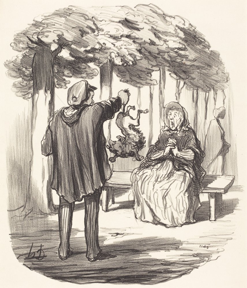 Is That Your Dog There? by Honoré Daumier