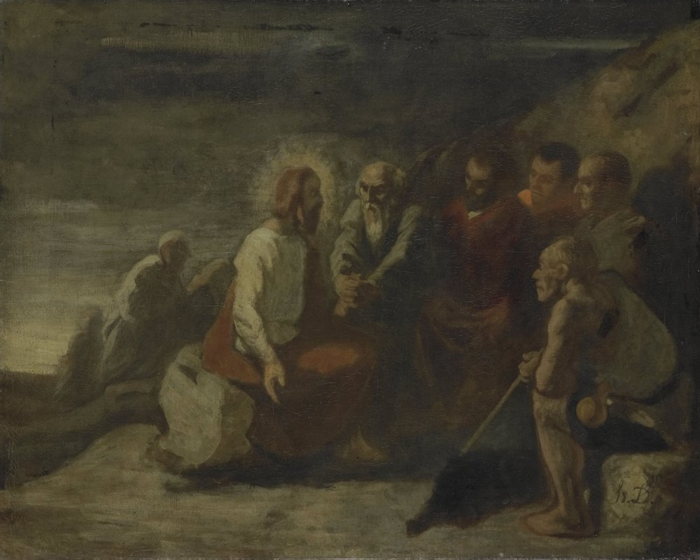 Christ and His Disciples by Honore Daumier: Fine art print