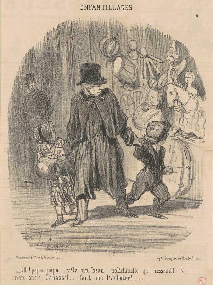 Oh! Papa, papa ...look a beautiful ... by Honoré Daumier