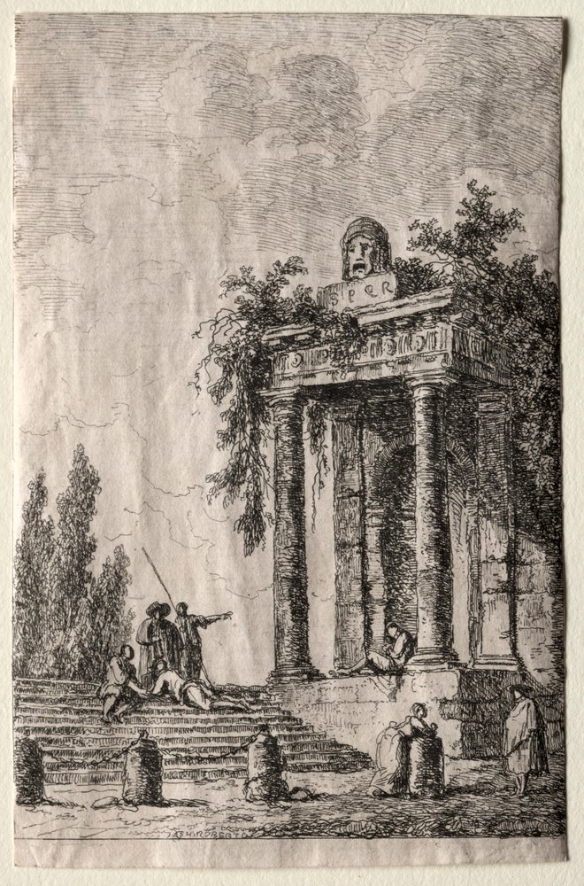 Les Soirées de Rome: The Stairs by Hubert Robert