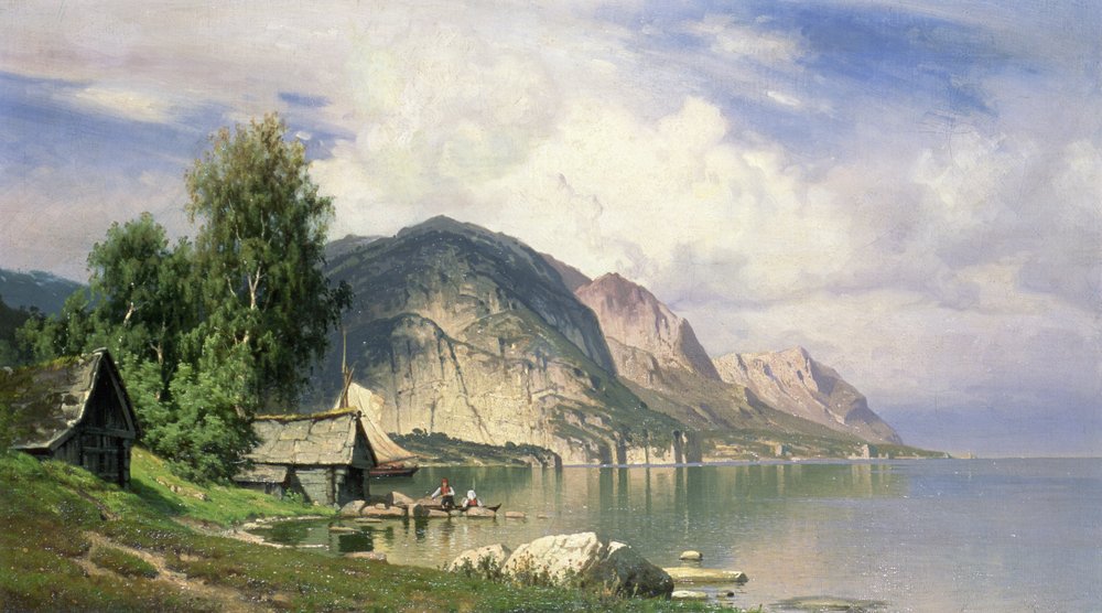 Norwegian Fjord by Hugo Knorr: Premium art reproduction