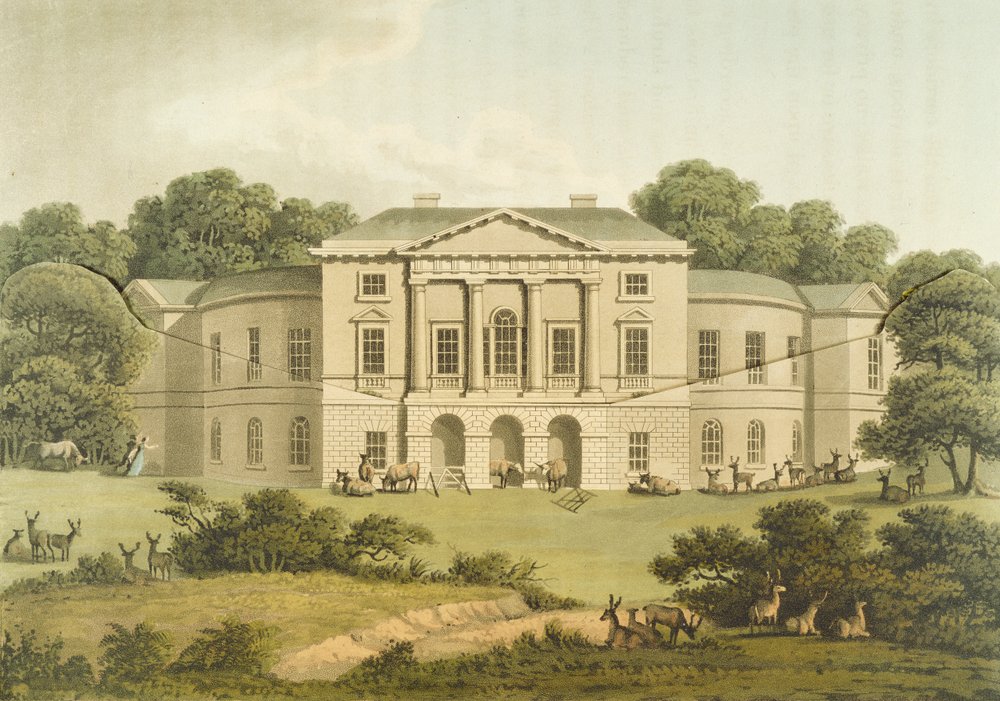 Lord Sidmouth’s, Richmond Park, from ’Fragments on the Theory and Practice of Landscape Gardening’, 1816 by Humphry Repton