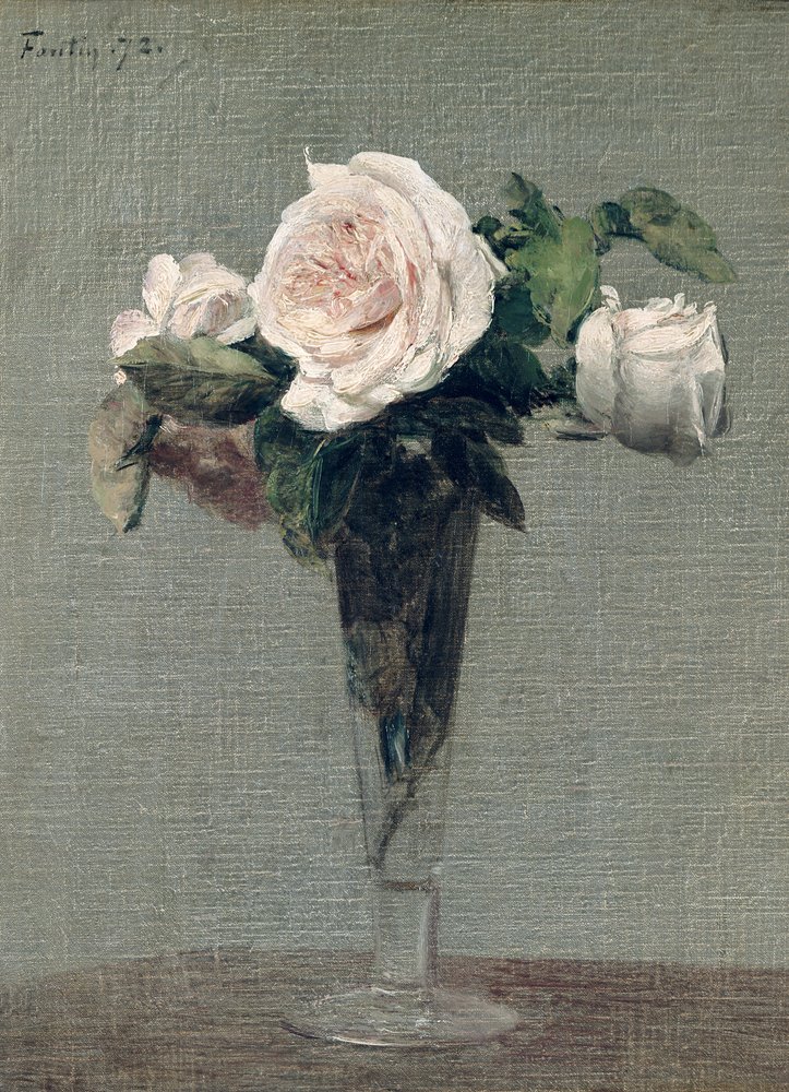 Flowers by Ignace Henri Jean Fantin-Latour