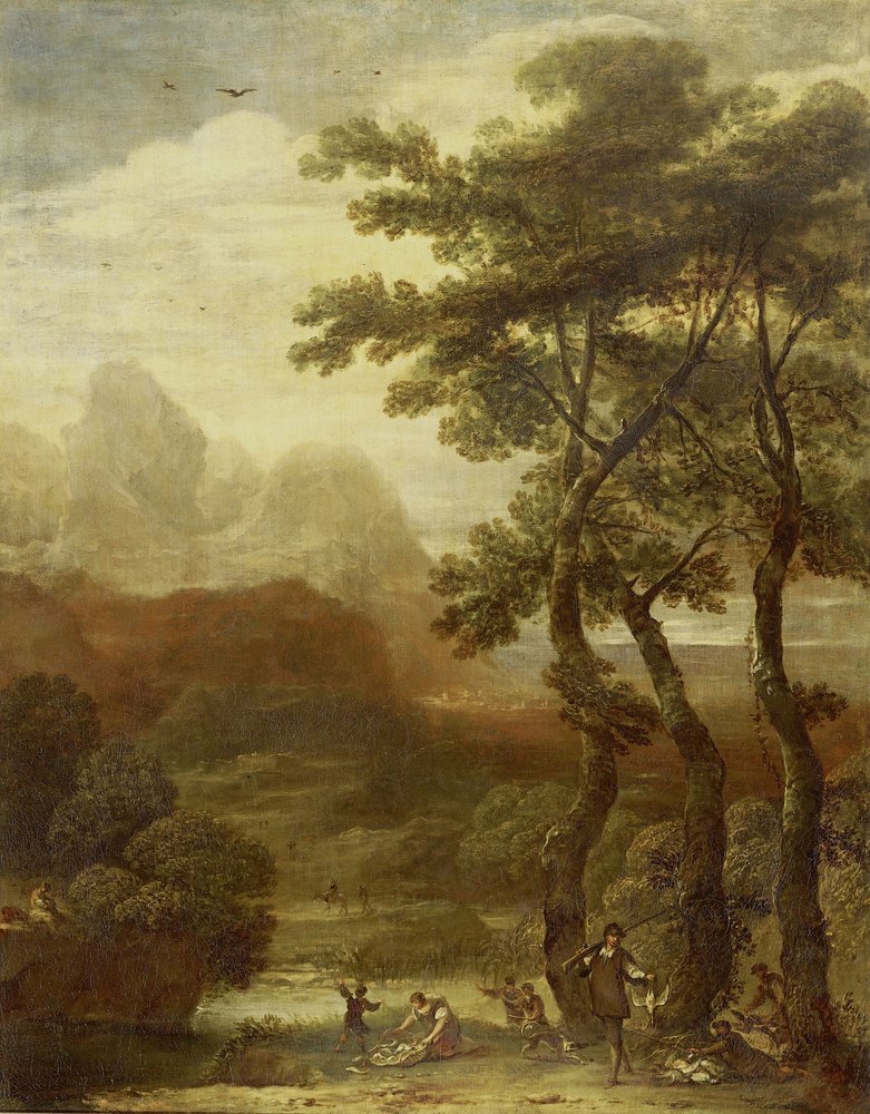 Landscape with Hunters by Ignacio Iriarte