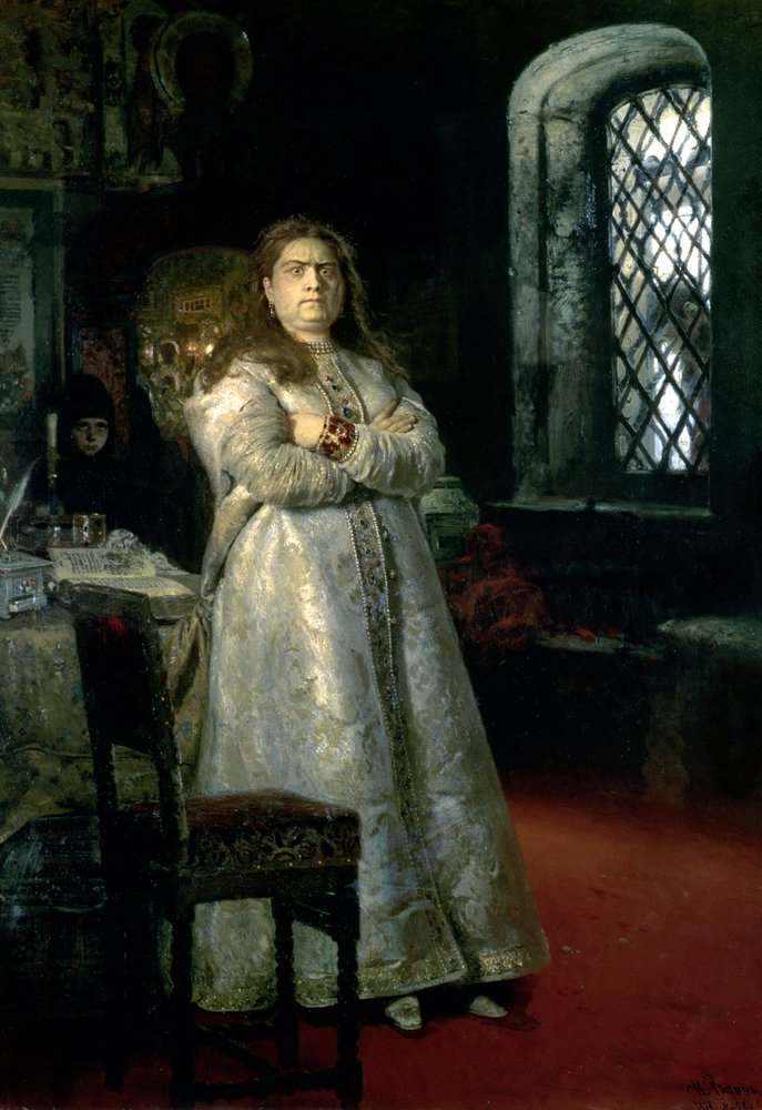 Tsarevna Sophia Alexeevna (1657-1704) in the Novodevichy Convent, 1879 by Ilya Efimovich Repin