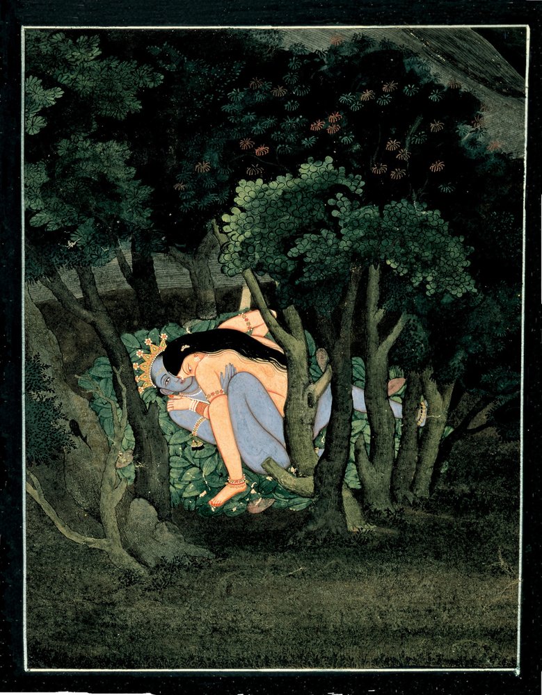 Krishna embraced by Radha, ca. 1775 by Indian Art