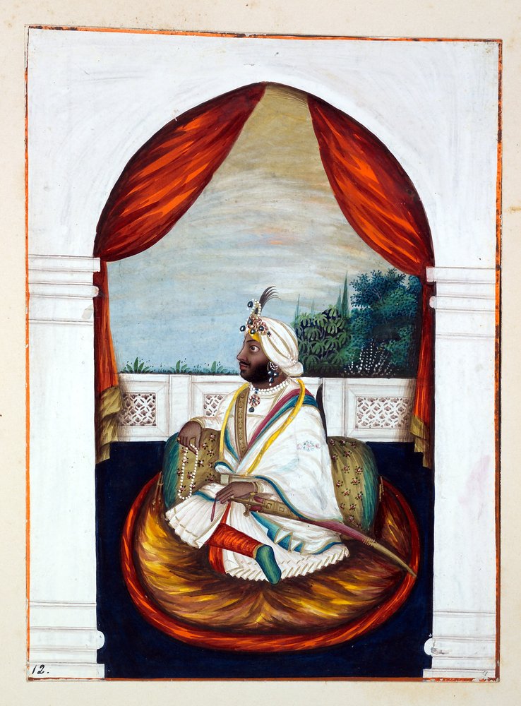 Rajah Sher Singh, from The Kingdom of the Punjab, its Rulers and Chiefs ...