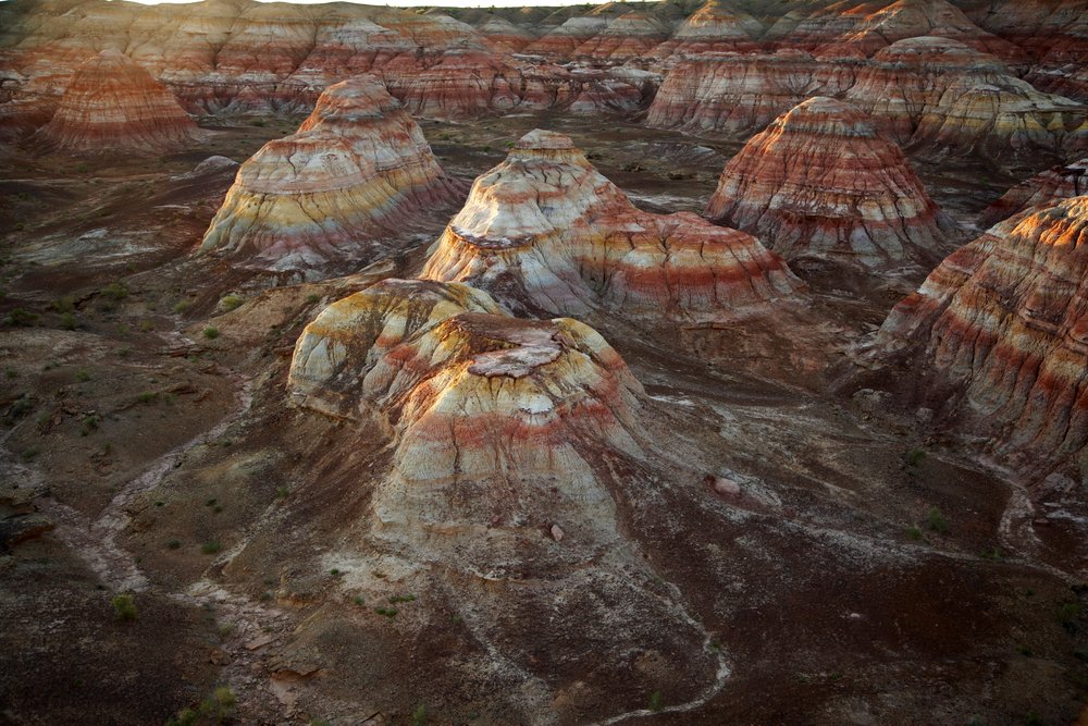 Colored rocks near Wu Cai Wan in the Gobi desert, Xinjiang, Western China