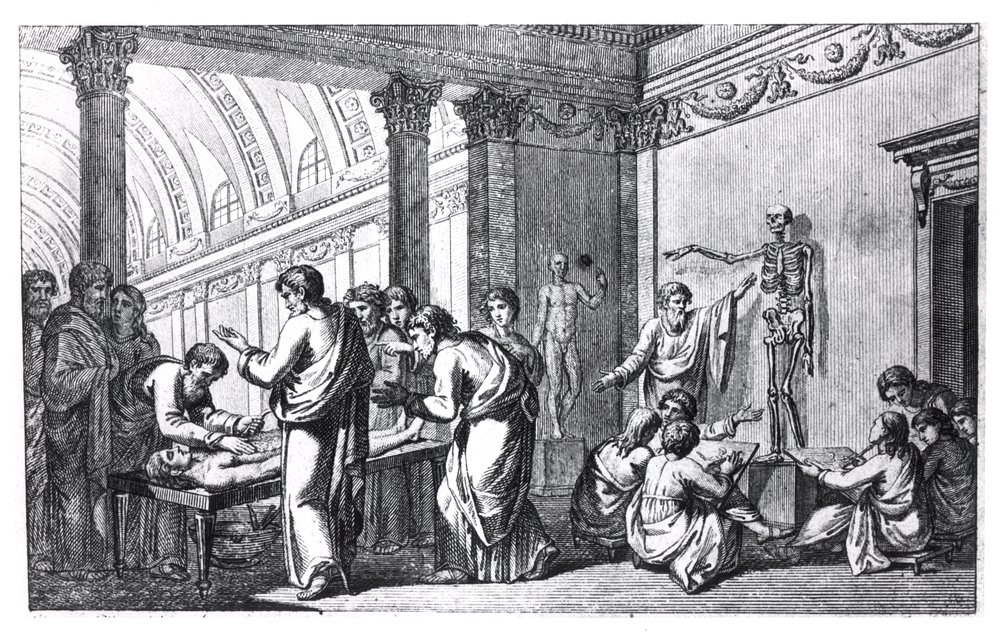 A School of Anatomy in Antiquity, from Tabulae Anatomicae by Pietro ...