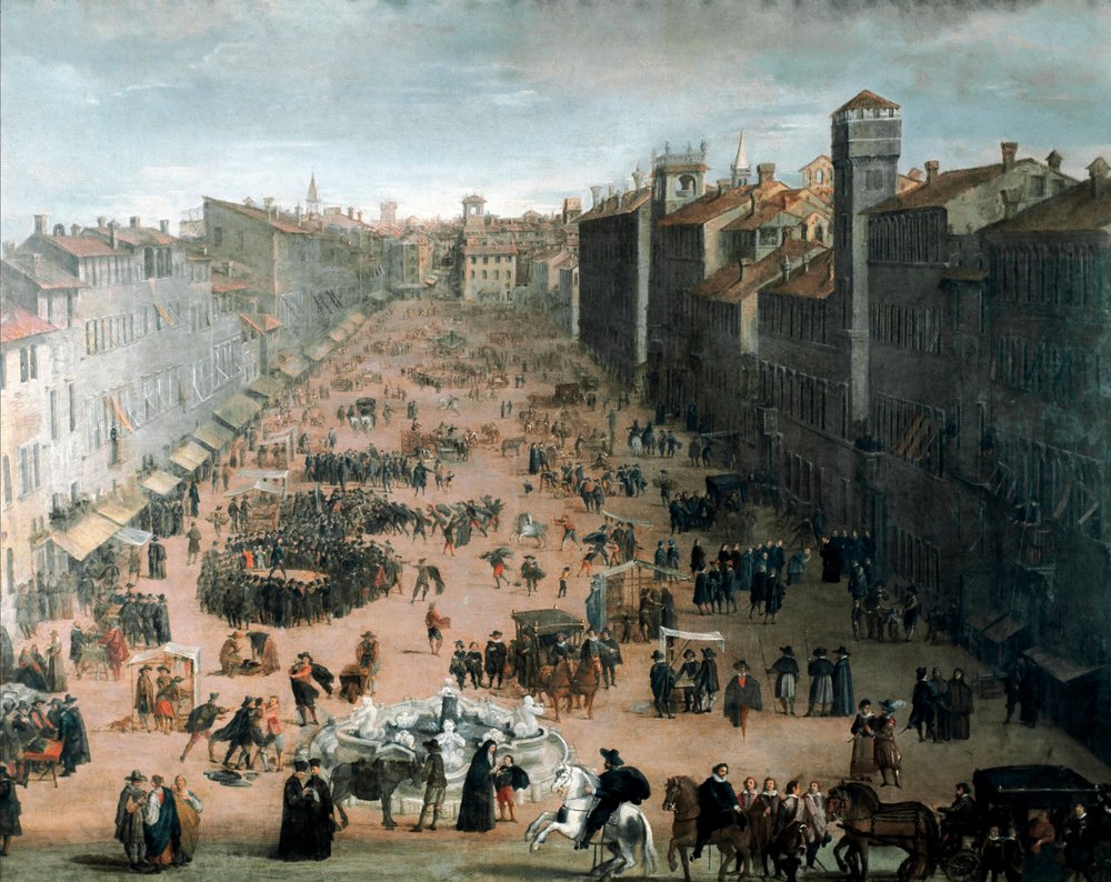 View over Navona Square in Rome by Italian School