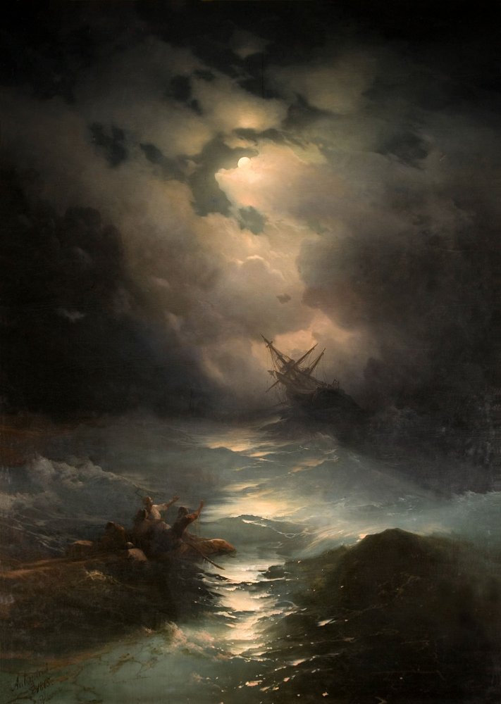 North Sea Storm, 1865 by Ivan Konstantinovich Aivazovsky