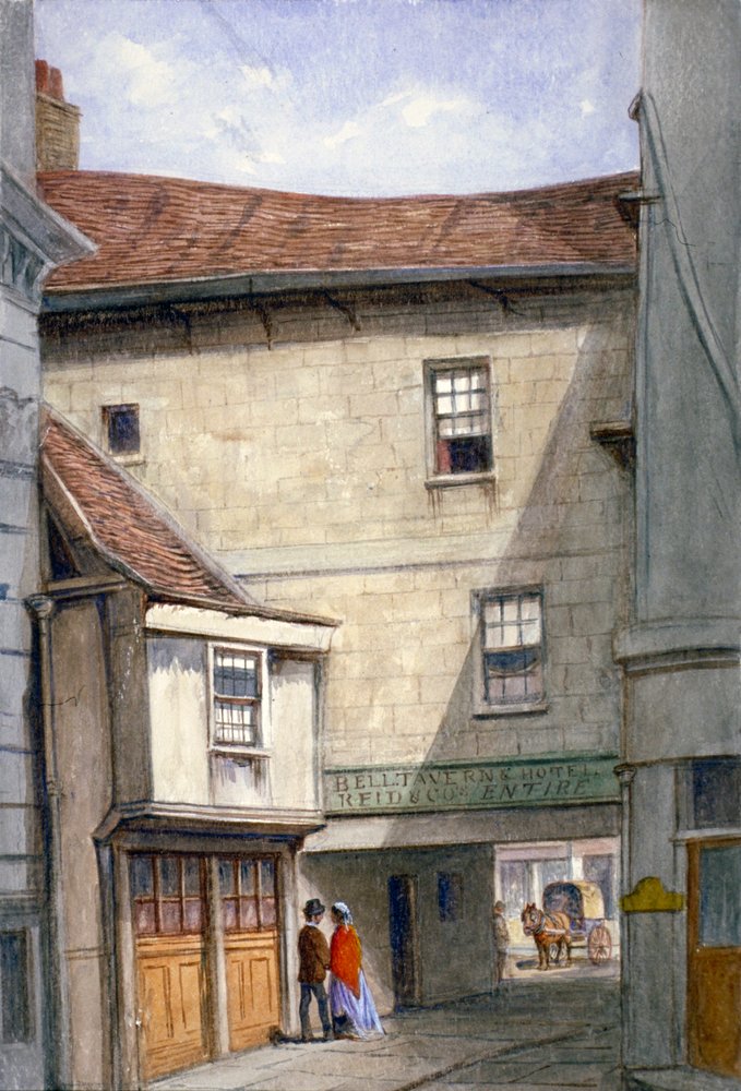 Bell Tavern, Addle Hill, London by JT Wilson: Fine art print