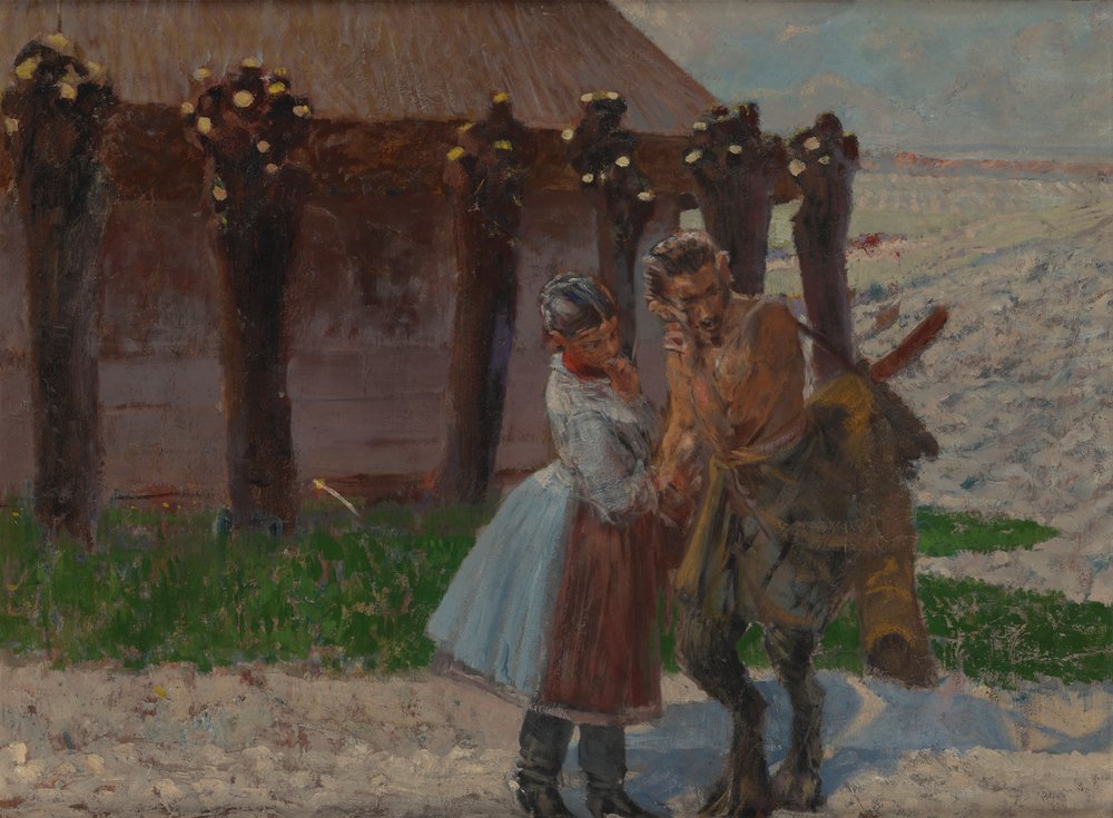 Caresses of a Faun - Obverse by Jacek Malczewski
