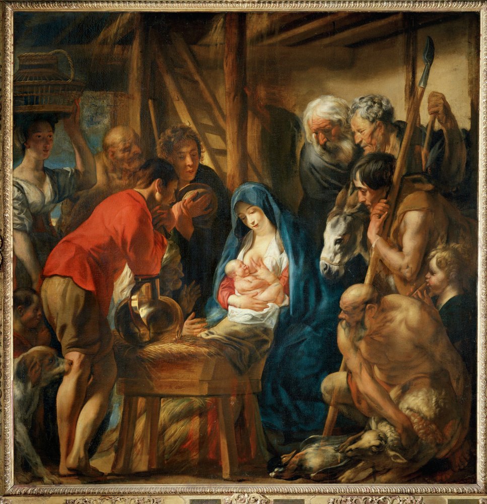 Adoration of the Shepherds by Jacob (studio of) Jordaens