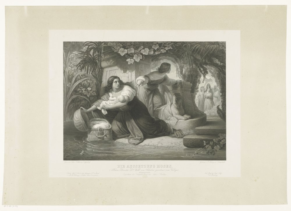 Moses Placed in the Reed Basket by Jacob Felsing