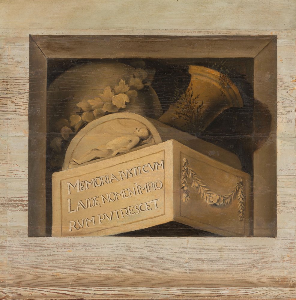 Tomb with Inscription by Jacob Van Campen: Fine art print